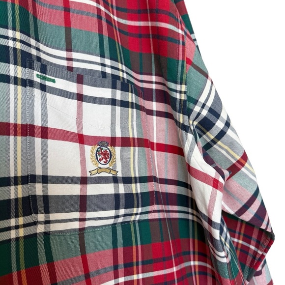 VTG! 2000s Y2K Tommy Hilfiger Men's XL Plaid Button-Down Shirt Multicolor Casual - Picture 3 of 7